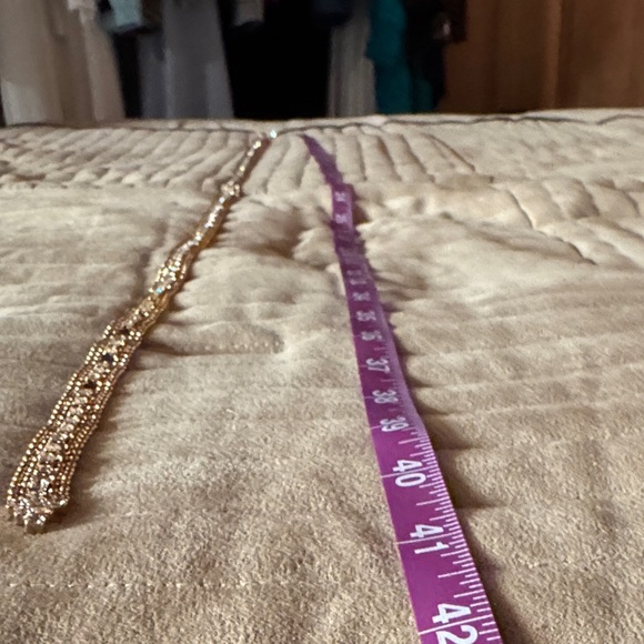 “Sparkly Rhinestone Belt / Necklace – Gold & Silver Statement Accessory - Picture 5 of 11